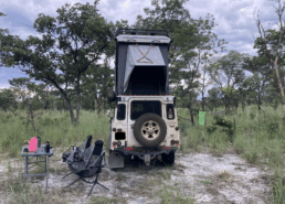 A wild bush camp somewhere before the Khaudum National Park in Namibia.